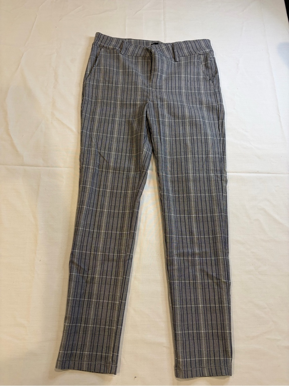 Chocolate Men's Gray Plaid Dress Pants